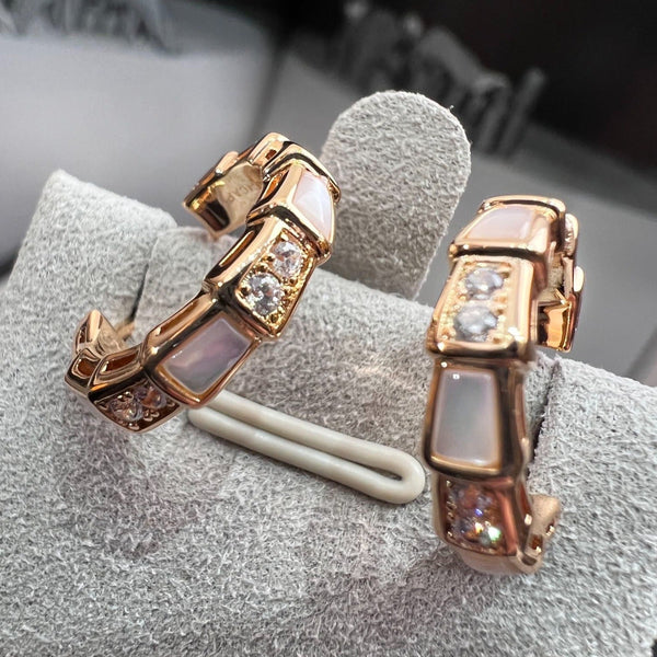 ˇShiny JewelryˇSERPENTI MOP PINK GOLD EARRINGS