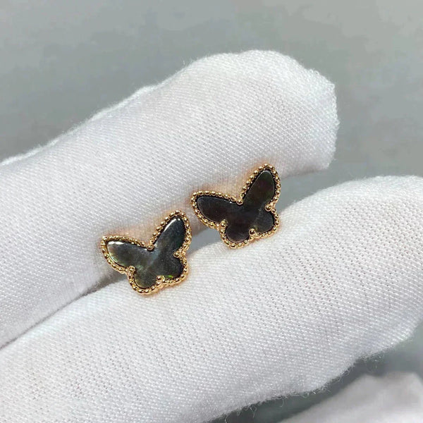 ˇShiny JewelryˇBUTTERFLY DARK MOP  EARRINGS