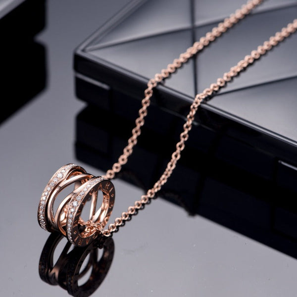 ˇShiny JewelryˇZERO 1 PINK GOLD DIAMOND OPEN NECKLACE