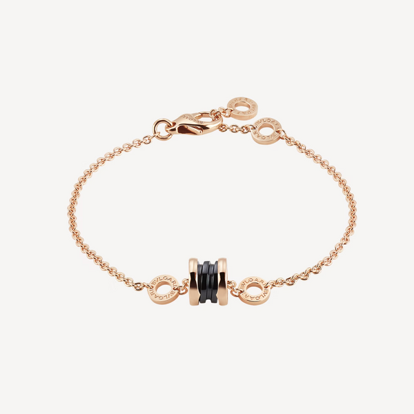 ˇShiny JewelryˇZERO 1 SOFT PINK GOLD AND BLACK CERAMIC BRACELET