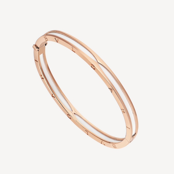 ˇShiny JewelryˇZERO 1 PINK GOLD WITH WHITE CERAMIC BRACELET