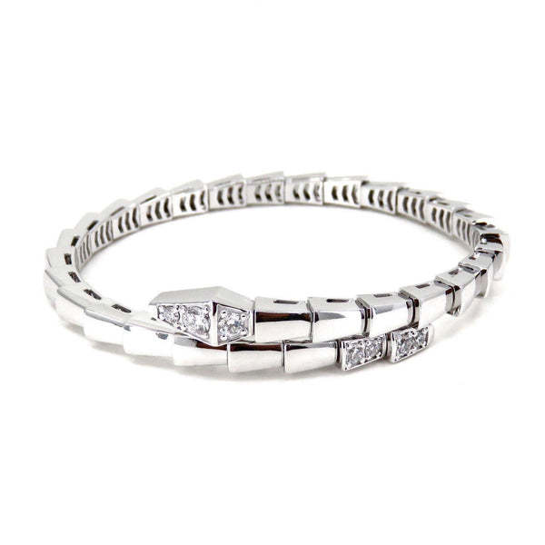 ˇShiny JewelryˇSERPENTI BRACELET DIAMONDS SILVER