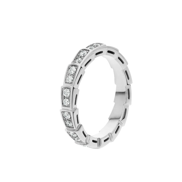 ˇShiny JewelryˇSERPENTI RING SILVER DIAMOND PAVED 3MM
