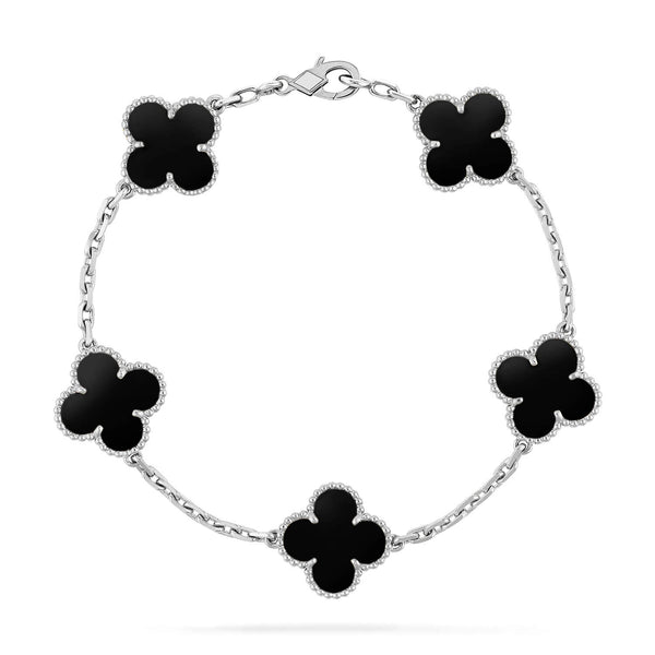 ˇShiny JewelryˇCLOVER 5 MOTIF ONYXS  BRACELET