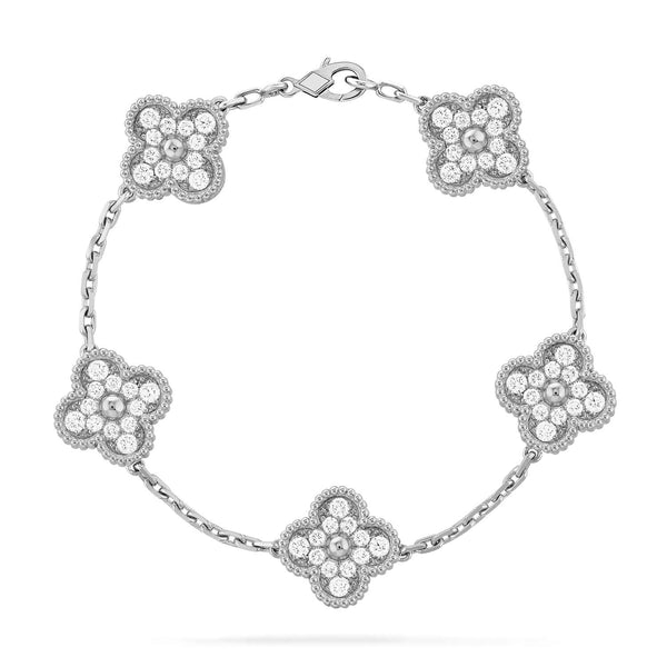 ˇShiny JewelryˇCLOVER 5 MOTIFS  DIAMOND BRACELET