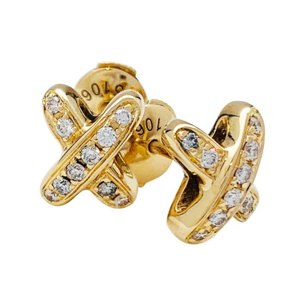 ˇShiny JewelryˇJEUX DE GOLD DIAMOND EARRINGS