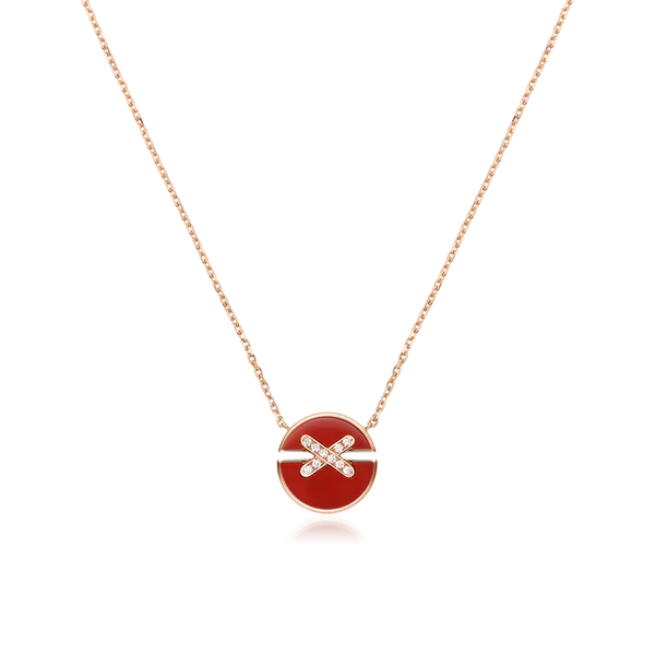 ˇShiny JewelryˇJEUX DE ROSE GOLD DIAMOND NECKLACE