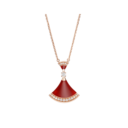 ˇShiny JewelryˇDREAM NECKLACE CARNELIAN DIAMOND