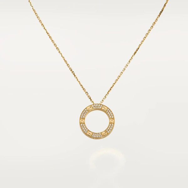 ˇShiny JewelryˇLOVE NECKLACE ADJUSTABLE ROSE GOLD