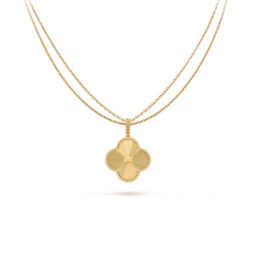 ˇShiny JewelryˇCLOVER 25MM PEDANT NECKLACE GOLD