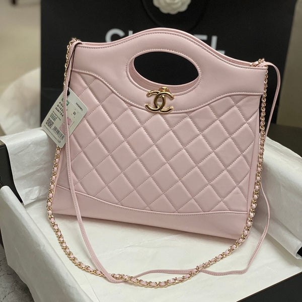 CC SMALL 30 SHOPPING BAG IN LIGHT PINK CALFSKIN