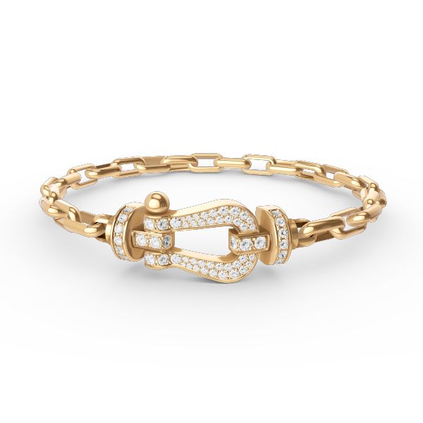 ˇShiny JewelryˇFORCE LARGE HORSESHOE CLASP  METAL BRACELET