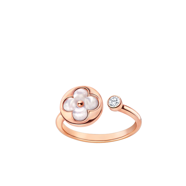 ˇShiny JewelryˇSUN 1 DIAMOND PINK MOP RING