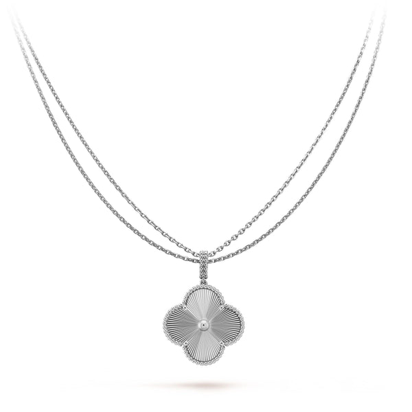 ˇShiny JewelryˇCLOVER 25MM SILVER BIG CLOVER NECKLACE