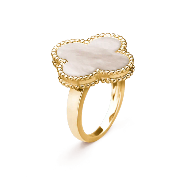 ˇShiny JewelryˇCLOVER WHITE MOP RING